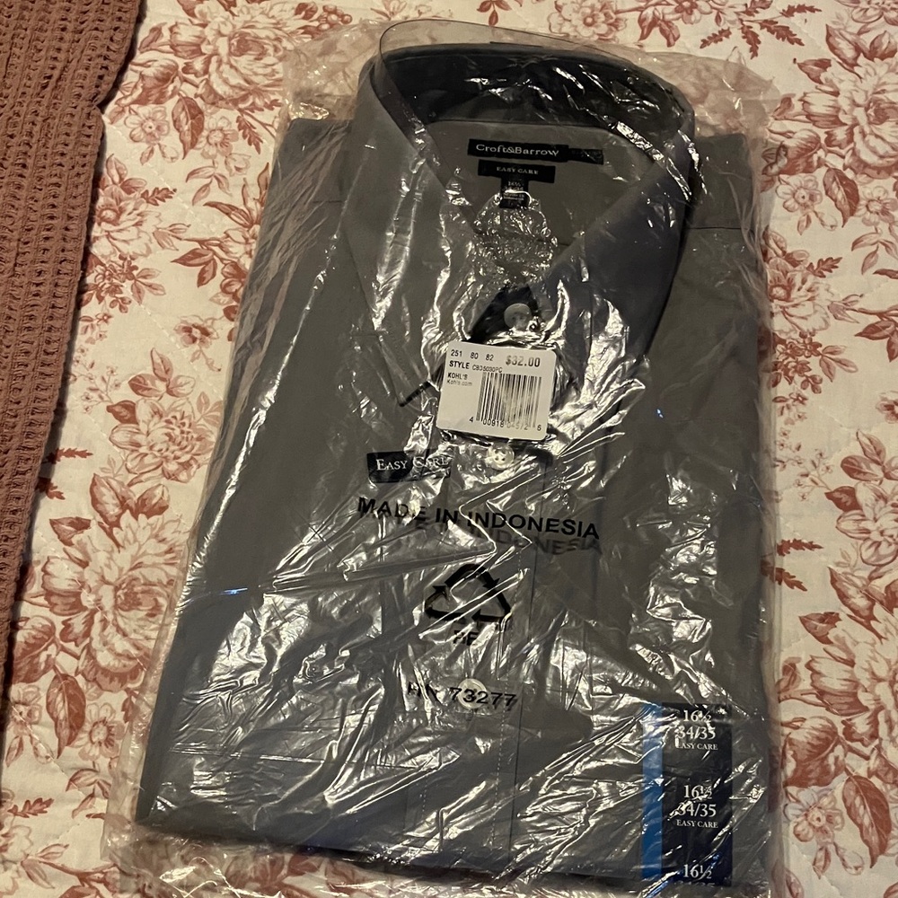 Croft & Barrow Gray Men's Dress Shirt